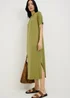 Khaki T-Shirt Midi Dress - 12 Image 1