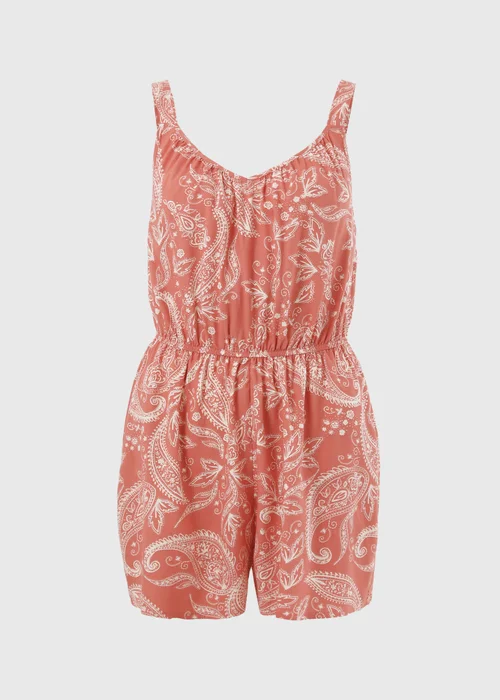 Pink Paisley Playsuit - 8 Image 4