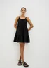 Black Crinkle Cami Tiered Mini Dress - 24 Image 1