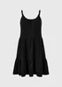 Black Crinkle Cami Tiered Mini Dress - 24 Image 4