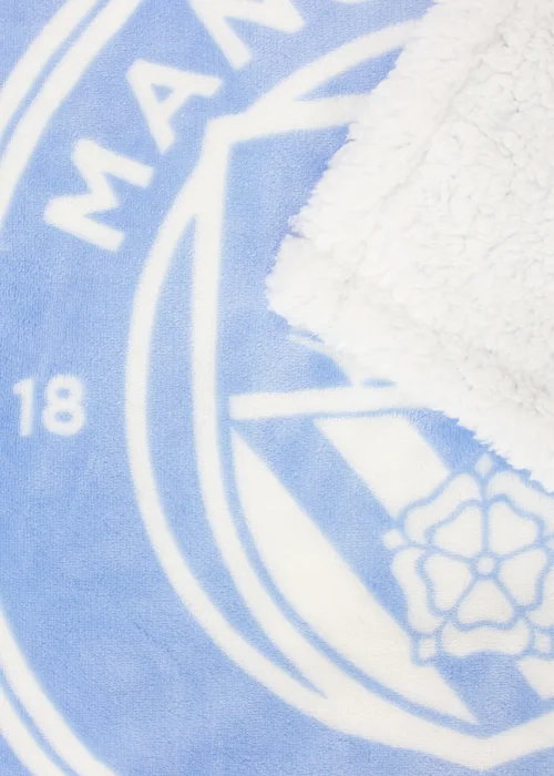 Manchester City Blue Tackle Sherpa Fleece - 120 X 150 Image 3