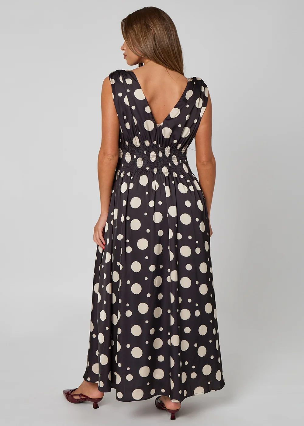 Urban Bliss Black Spot Elasticated Maxi dress - 8 Image 5