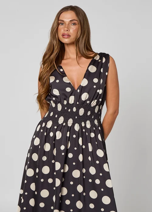 Urban Bliss Black Spot Elasticated Maxi dress - 8 Image 2