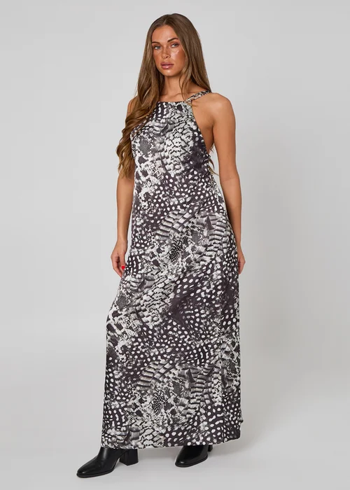 Urban Bliss Black High Neck Animal Dress - 8 Image 2