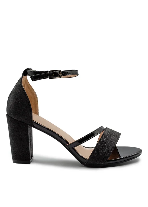 Wheres That From Perla Wide Fit Black Block Heel Sandals - 8 Image 2