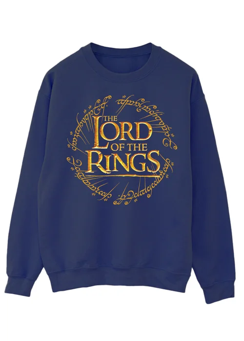 Lord Of The Rings Logo Navy Graphic Sweatshirt - S Image 1