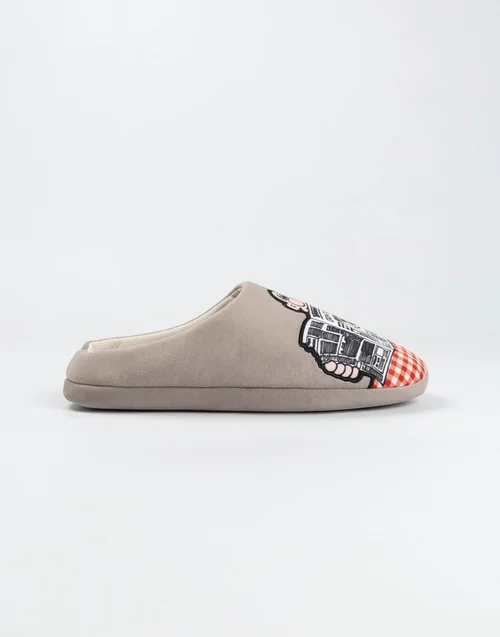 Wallace & Gromit Adult Grey Mule Slippers - 3-4 Image 4