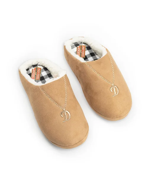 Only Fools & Horses Adult Tan Mule Slippers - 9-10 Image 1