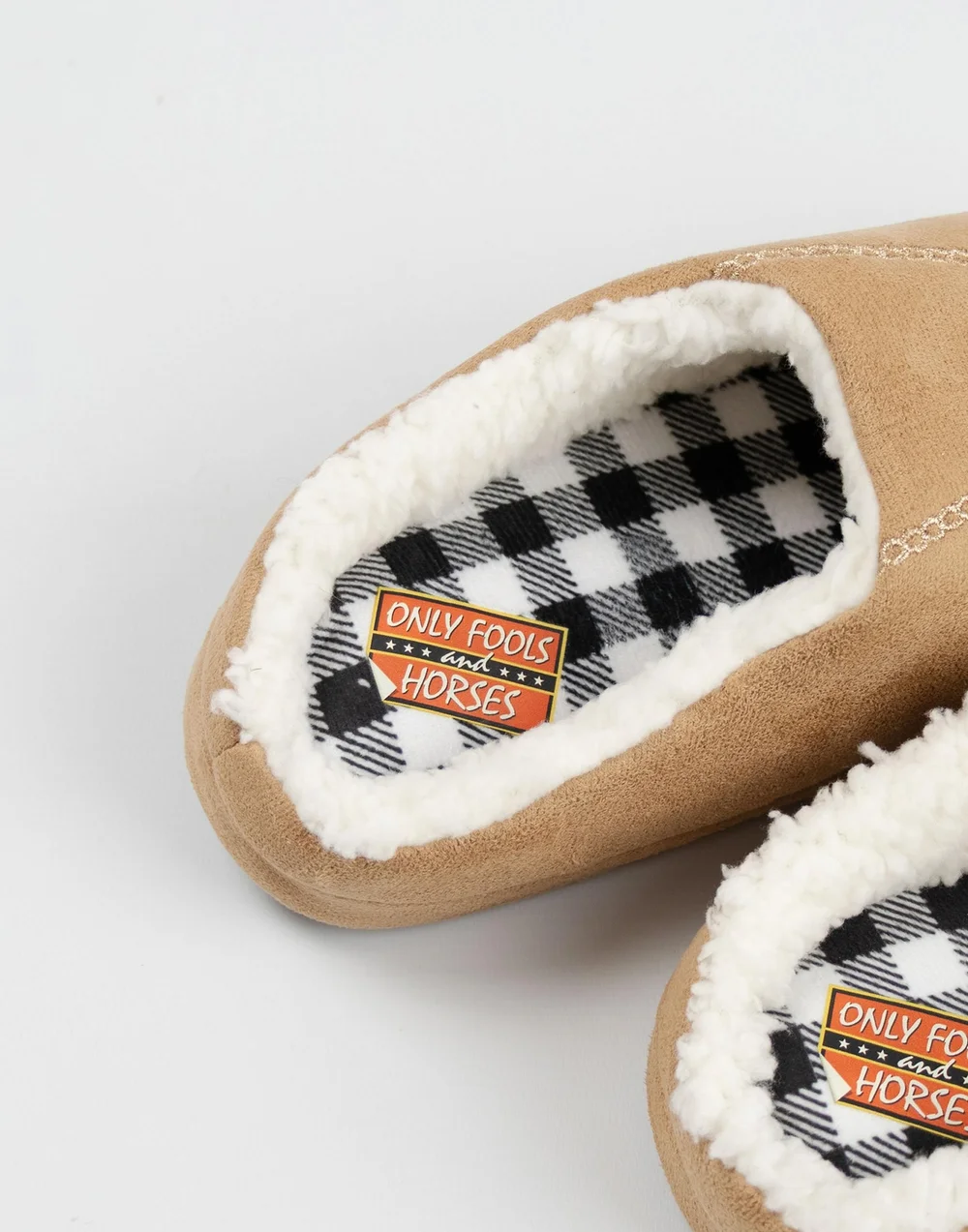 Only Fools & Horses Adult Tan Mule Slippers - 9-10 Image 3