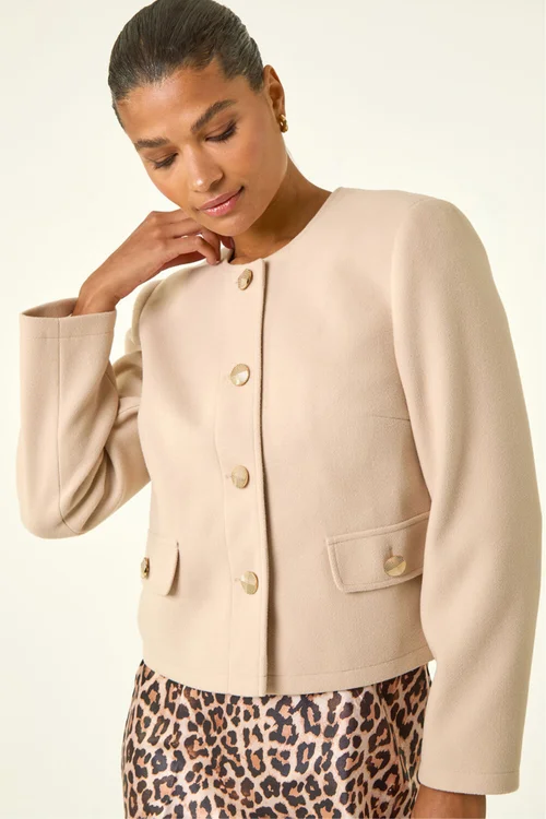 Roman Natural Buttoned Pocket Jacket - 18 Image 4