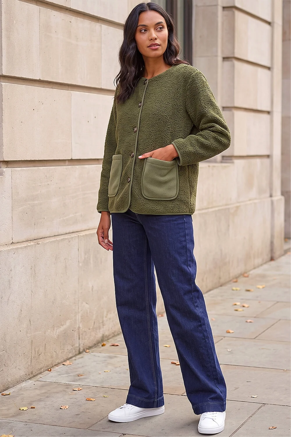 Roman Khaki Fleece Pocket Front Jacket - 12 Image 3
