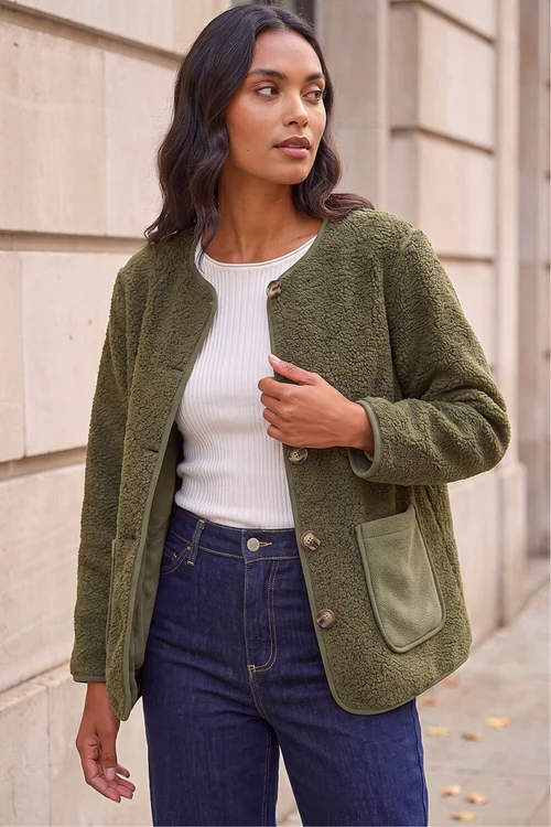 Roman Khaki Fleece Pocket Front Jacket - 12 Image 1