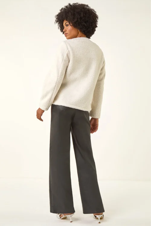Roman Ivory Cosy Boucle Fleece Jacket - 16 Image 3