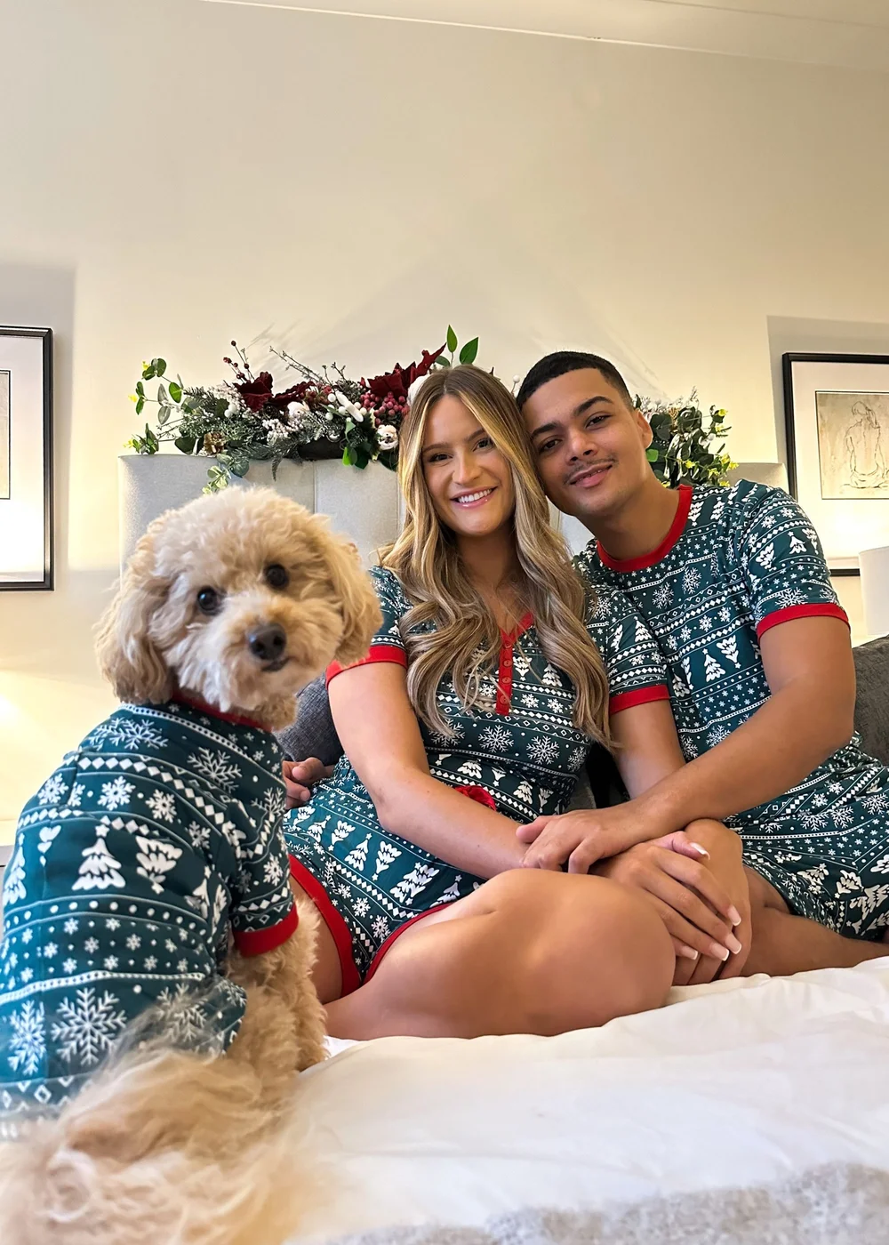 My Christmas Pyjamas Green Yuletide Pet One-Piece Matching Pyjamas - Small Image 4
