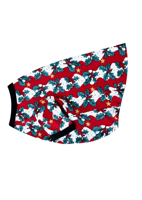 My Christmas Pyjamas Red Mistletoe & Wine Pet One-Piece Matching Pyjamas - Extra small Image 2