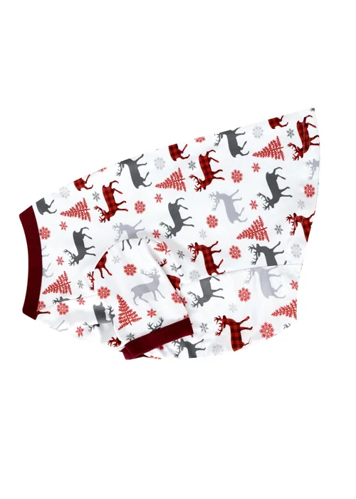 My Christmas Pyjamas White Christmas Kisses Pet One-Piece Matching Pyjamas - Small Image 1