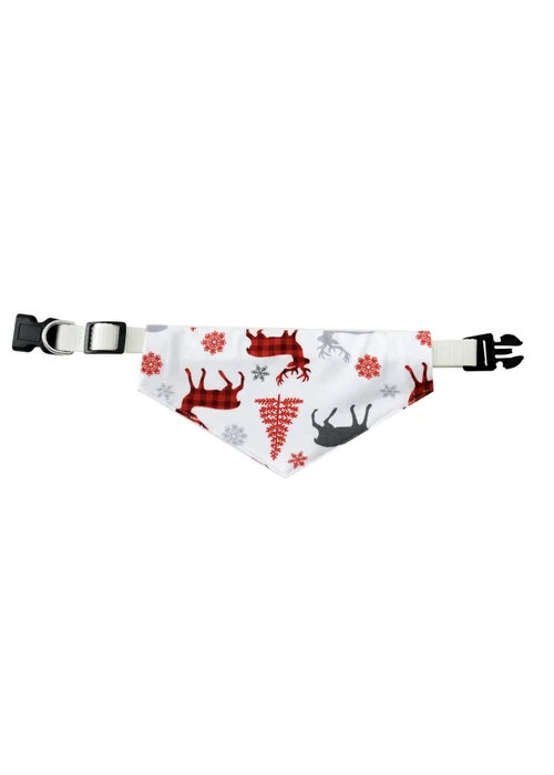 My Christmas Pyjamas White Christmas Kisses Pet Matching Bandana - Small Image 2