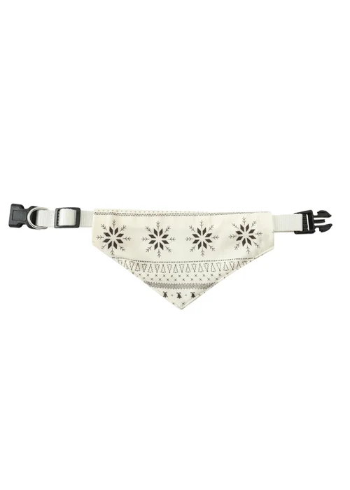My Christmas Pyjamas Cream Snow White Pet Matching Bandana - Small Image 1