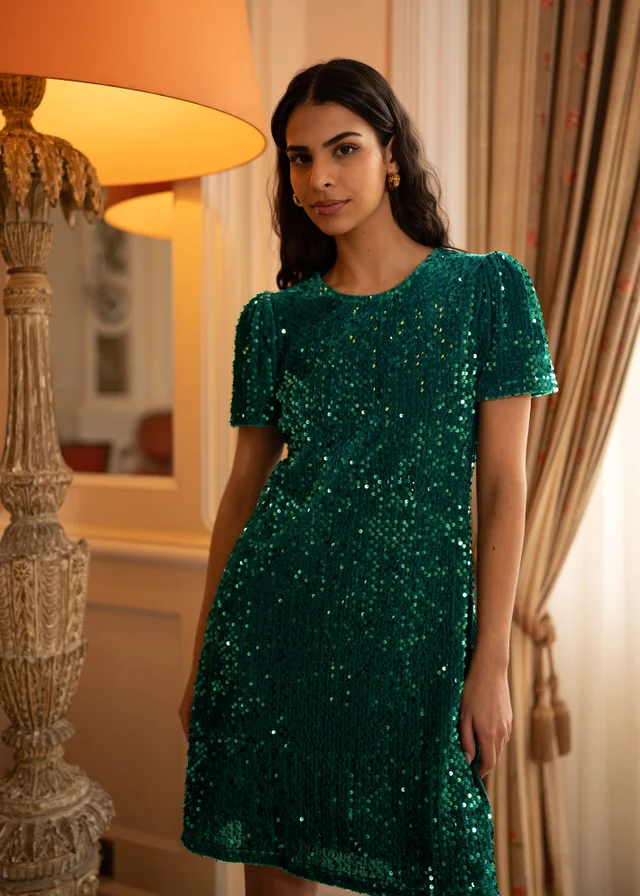 Yumi Green Sequin Tunic