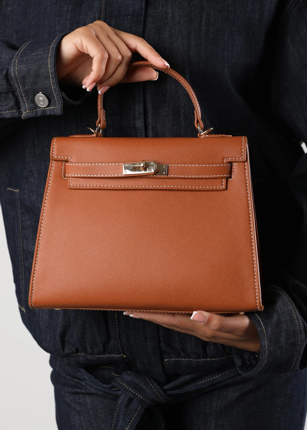 Where's That From Lluvia Tan Mini Top Handle Tote Bag - One Size Image 2