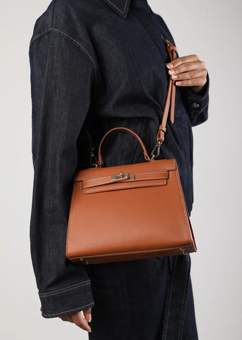 Where's That From Lluvia Tan Mini Top Handle Tote Bag - One Size Image 3