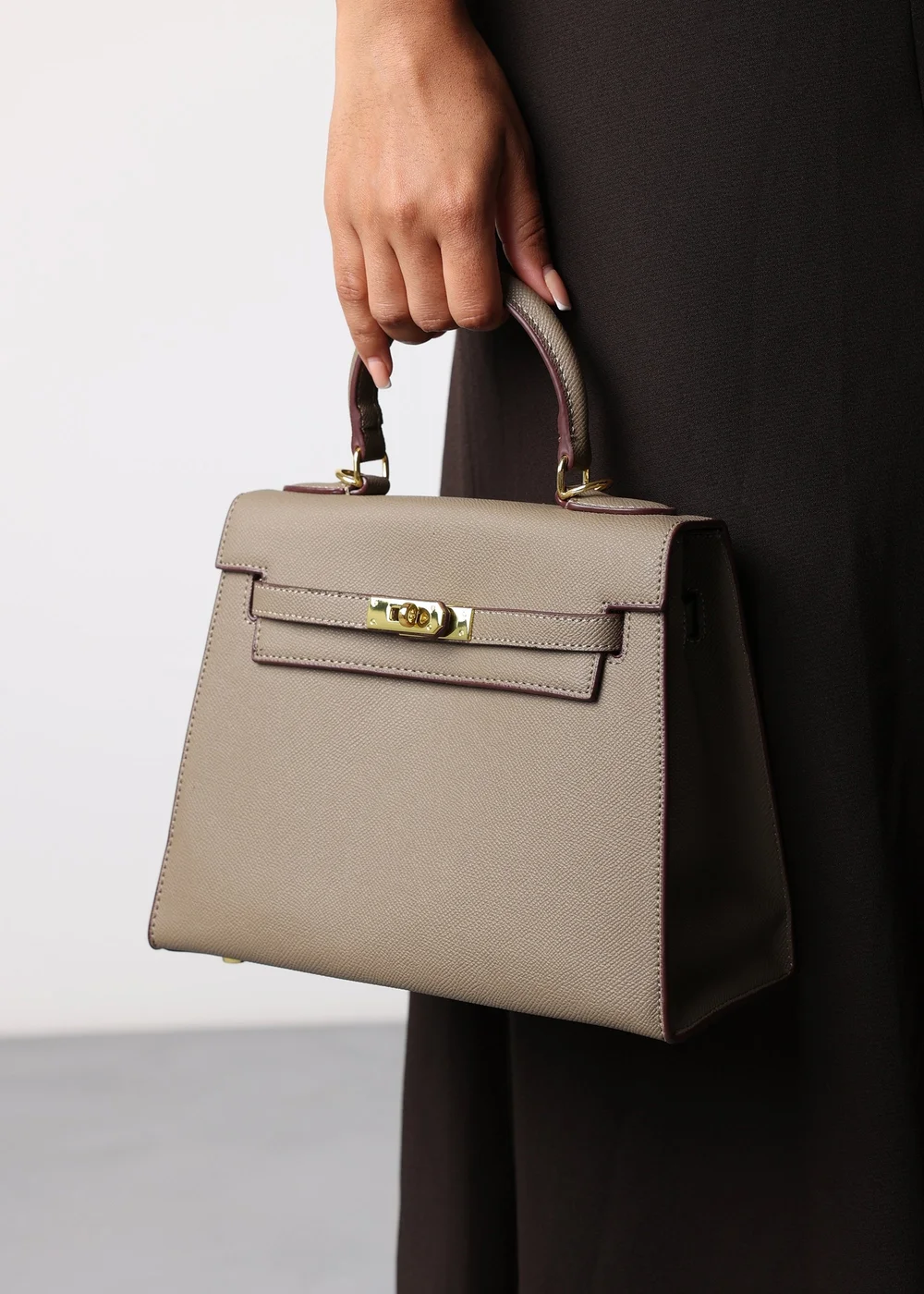 Where's That From Lluvia Taupe Mini Top Handle Tote Bag - One Size Image 2