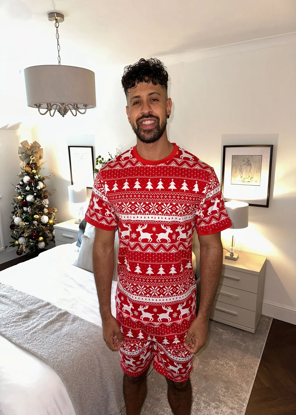 My Christmas Pyjamas Red Nativity Two-Piece Short Matching Pyjama Set - XXL Image 5
