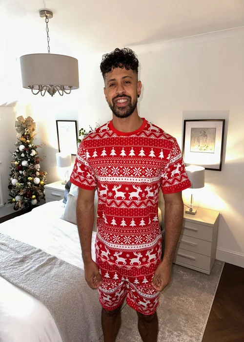 My Christmas Pyjamas Red Nativity Two-Piece Short Matching Pyjama Set - XXL Image 5