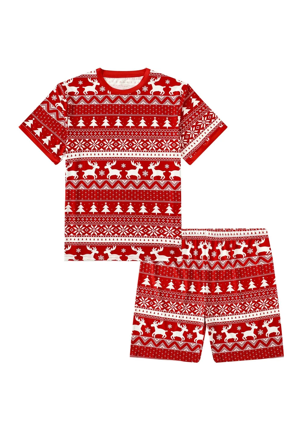 My Christmas Pyjamas Red Nativity Two-Piece Short Matching Pyjama Set - XXL Image 2