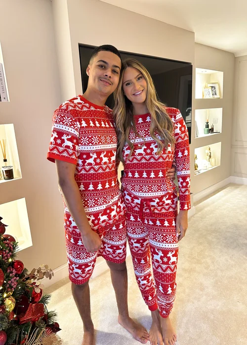 My Christmas Pyjamas Red Nativity Two-Piece Short Matching Pyjama Set - XXL Image 1