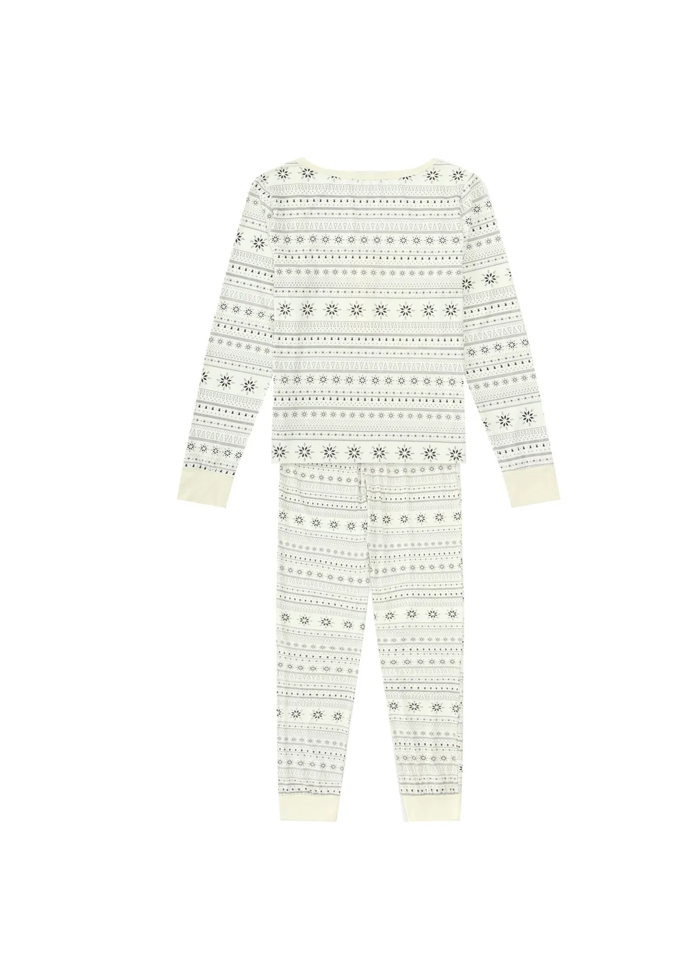 My Christmas Pyjamas Cream Snow White Two-Piece Long Matching Pyjama Set - Size 10-12 Image 3
