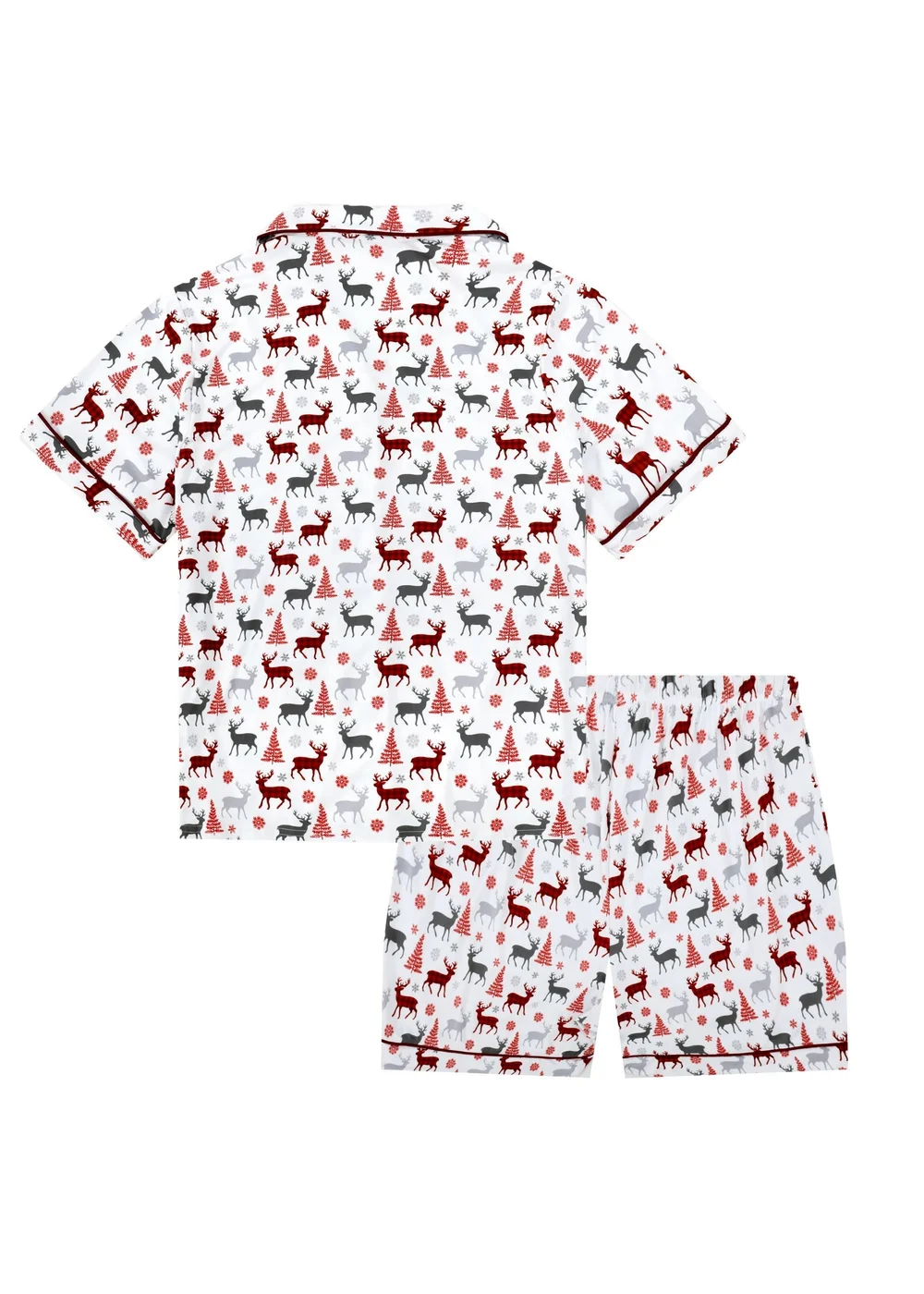 My Christmas Pyjamas White Christmas Kisses Two-Piece Short Matching Pyjama Set - Size 16-18 Image 3
