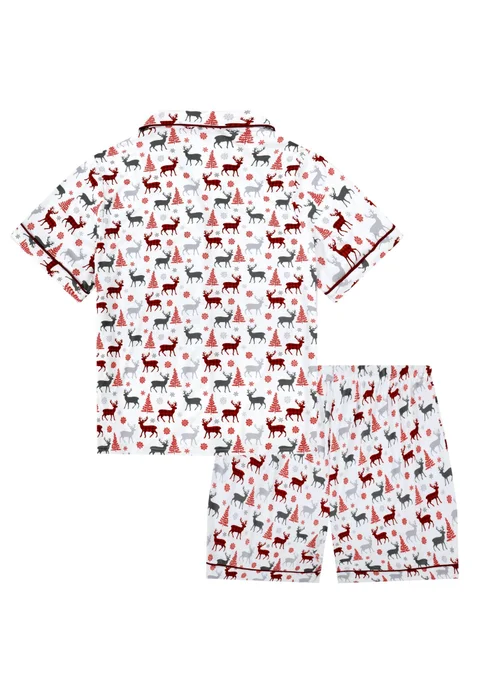 My Christmas Pyjamas White Christmas Kisses Two-Piece Short Matching Pyjama Set - Size 16-18 Image 3