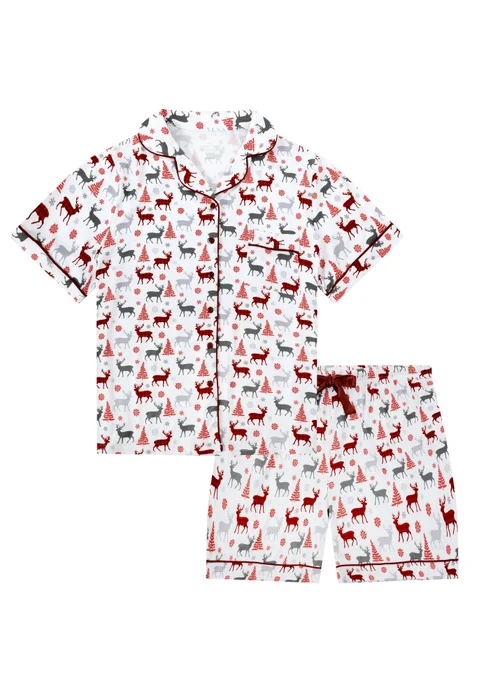 My Christmas Pyjamas White Christmas Kisses Two-Piece Short Matching Pyjama Set - Size 16-18 Image 2
