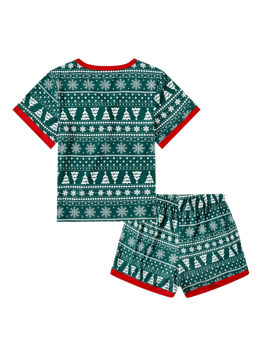 My Christmas Pyjamas Green Yuletide Two-Piece Short Matching Pyjama Set - Size 14-16 Image 3