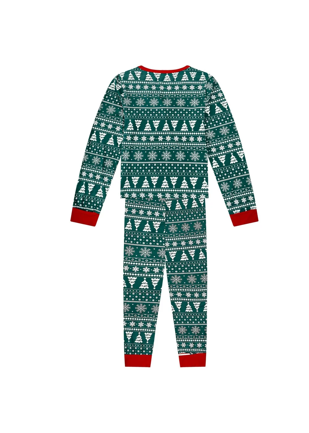 My Christmas Pyjamas Green Yuletide Two-Piece Long Matching Pyjama Set - 6-8 Image 2