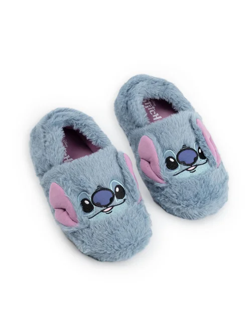 Vanilla Underground Disney Lilo & Stitch Kids Blue Loafer Slippers (Older 12-5) - 12 Infants Image 1