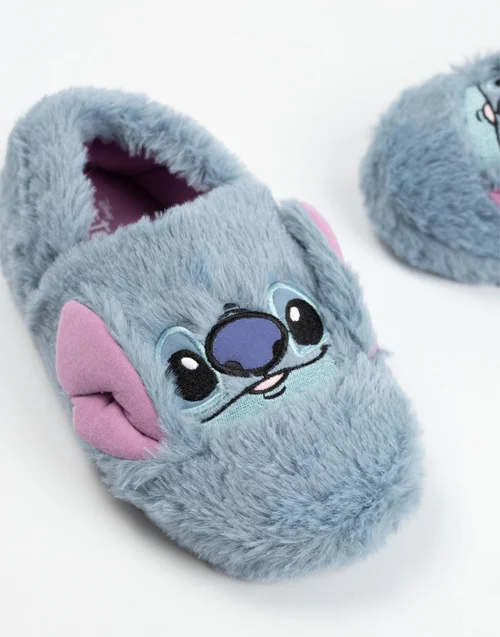 Vanilla Underground Disney Lilo & Stitch Kids Blue Loafer Slippers (Older 12-5) - 12 Infants Image 5