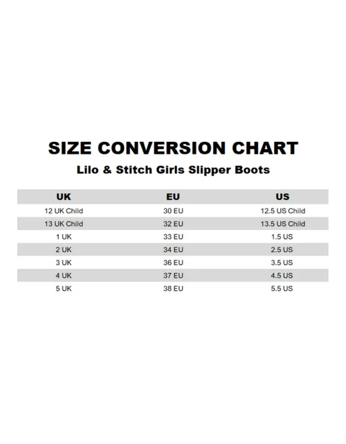 Vanilla Underground Disney Lilo & Stitch Kids White/Purple Slipper Boots (Older 12-5) - 13 Infants Image 6