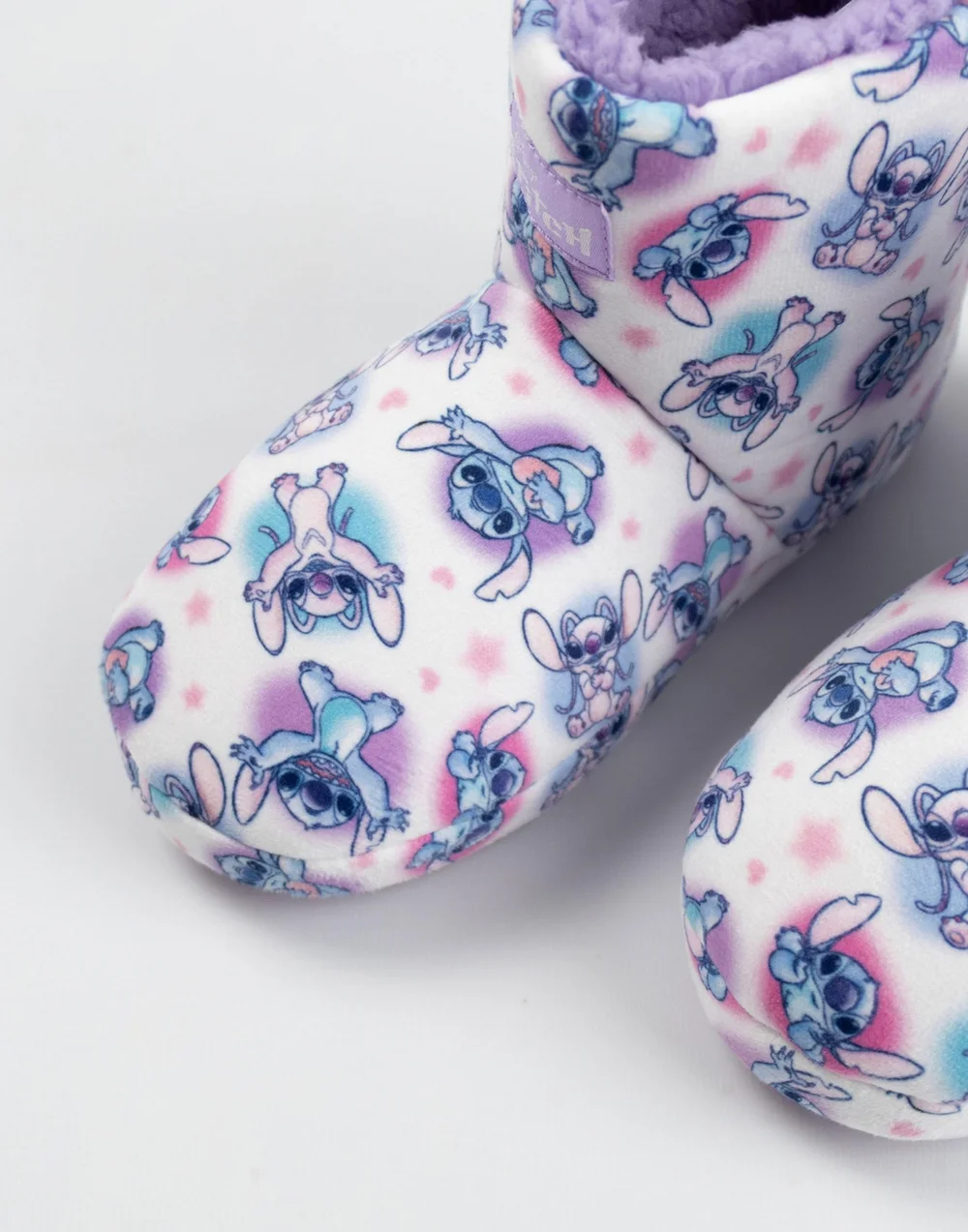 Vanilla Underground Disney Lilo & Stitch Kids White/Purple Slipper Boots (Older 12-5) - 13 Infants Image 3