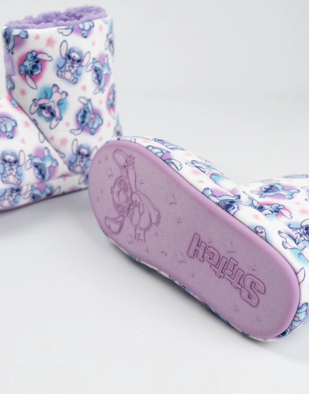 Vanilla Underground Disney Lilo & Stitch Kids White/Purple Slipper Boots (Older 12-5) - 13 Infants Image 5