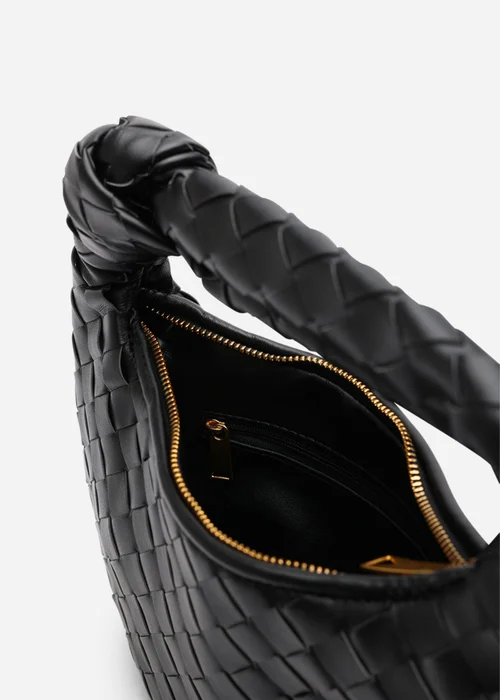 Where's That From Womens Aura Classic Woven Hobo Bag In Black - One Size Image 5