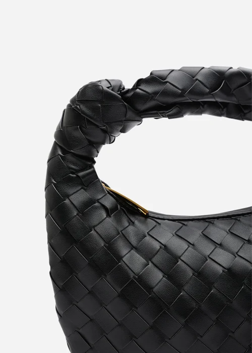 Where's That From Womens Aura Classic Woven Hobo Bag In Black - One Size Image 4