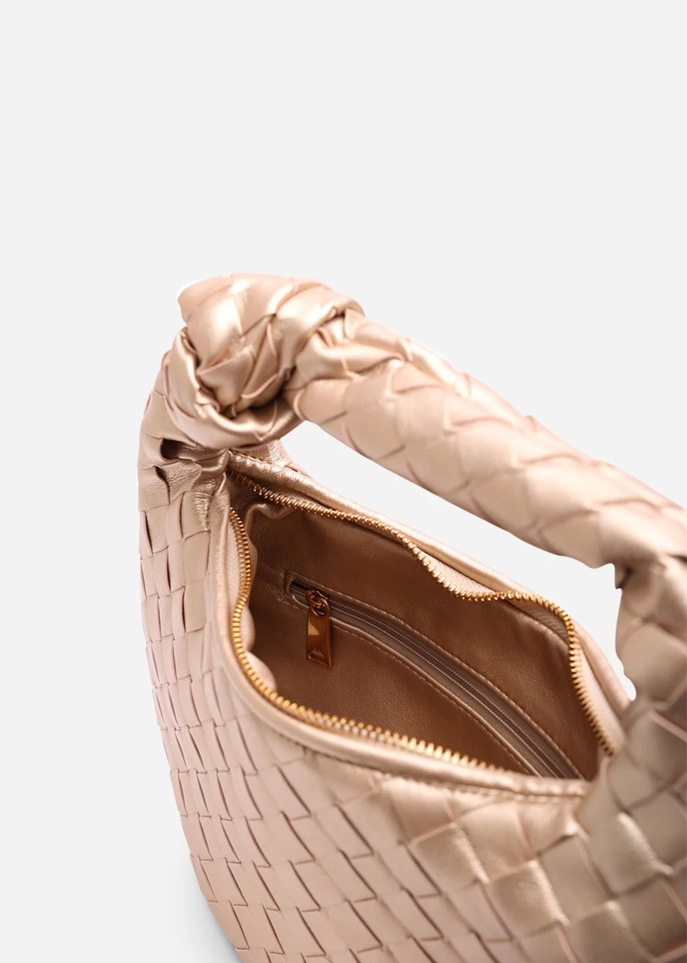 Where's That From Womens Aura Classic Woven Hobo Bag In Gold - One Size Image 5