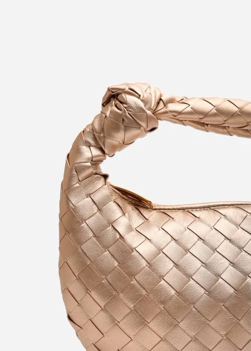 Where's That From Womens Aura Classic Woven Hobo Bag In Gold - One Size Image 4