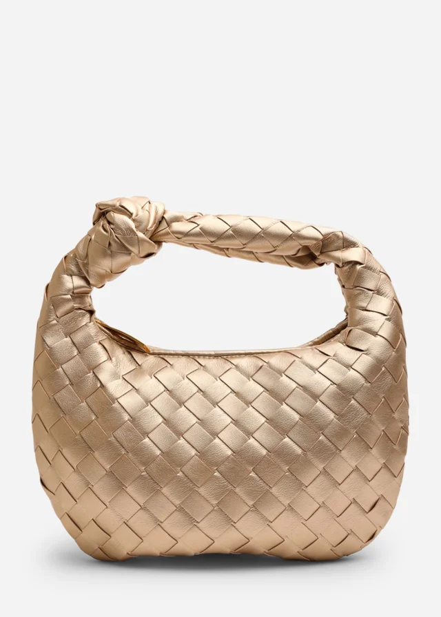 Where's That From Womens Aura Classic Woven Hobo Bag In Gold