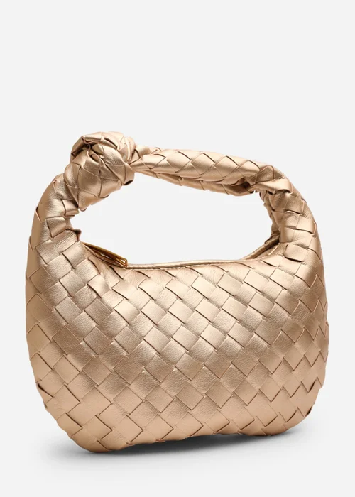 Where's That From Womens Aura Classic Woven Hobo Bag In Gold - One Size Image 3