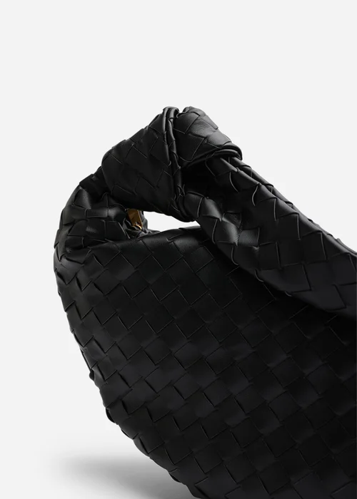 Where’s That From Aqua Black PU Woven Shoulder Bag - One Size Image 3
