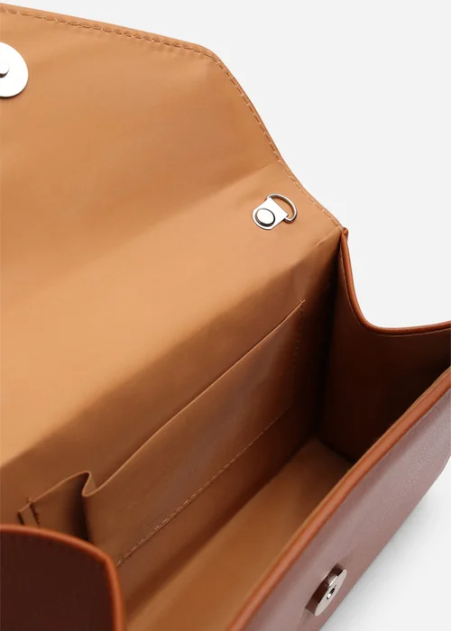 Where's That From Womens Marina Structured Top Handle Shoulder Bag In Dark Brown - One Size Image 4