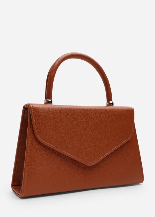 Where's That From Womens Marina Structured Top Handle Shoulder Bag In Dark Brown - One Size Image 3